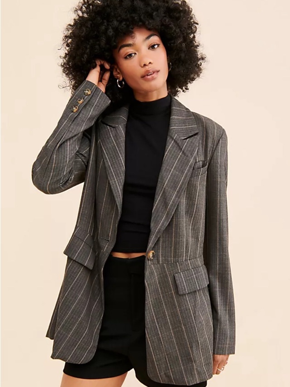 Free People Charlotte Oversized Printed Blazer, size M - Picture 11 of 13